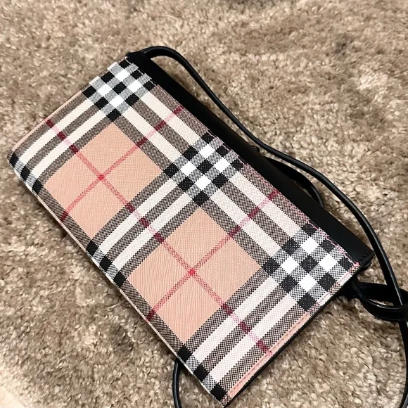 Burberry Check and Leather Wallet with Removable Strap - Picture 8 of 8